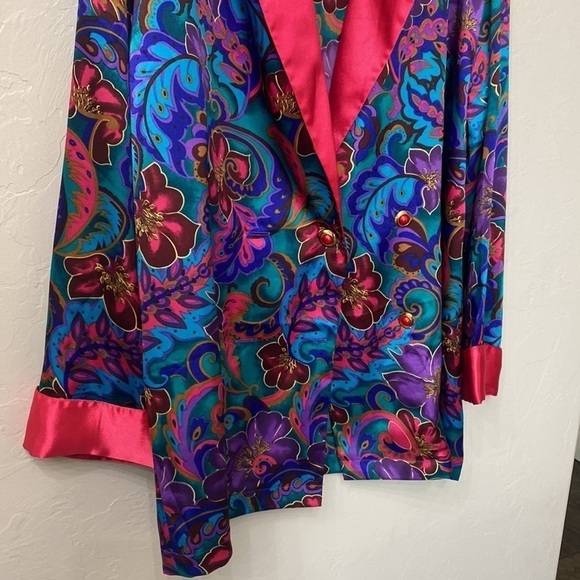 Victoria’s Secret vintage gold label floral top robe blazer size large. NWT. - Picture 3 of 10